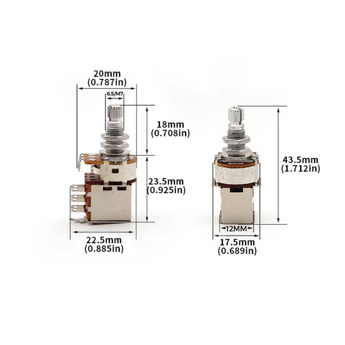 Potenciometro Push Pull B500k Musicparts
