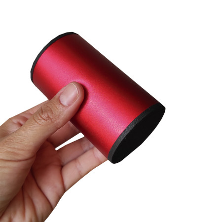 Shaker Cilindro Percusión Metálico Rojo 8,5 cm Musicparts