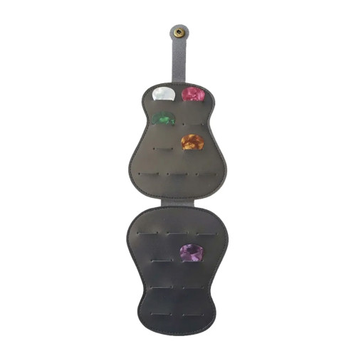 Estuche porta uñetas guitarra negro