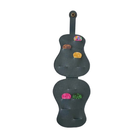 Estuche porta uñetas guitarra Verde