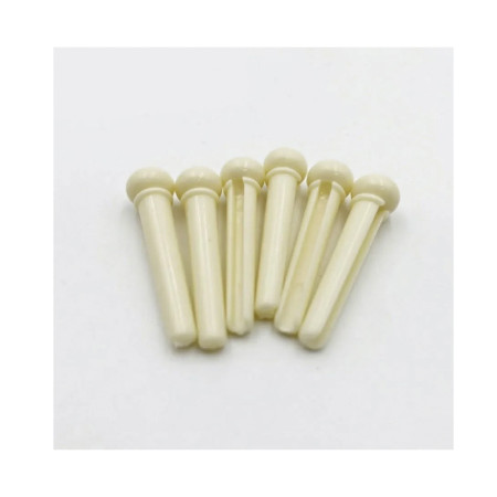 Set 6 Pins Puente Guitarra Acustica Marfil Musicparts