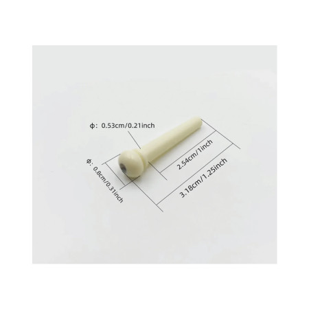 Set 6 Pins Puente Guitarra Acustica Marfil Musicparts