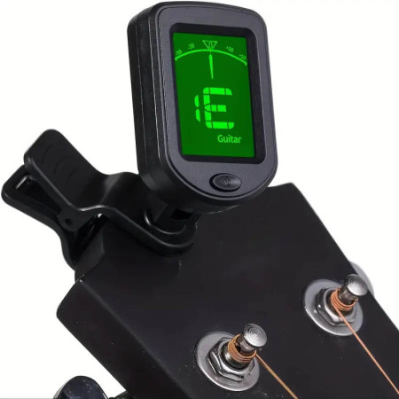 Afinador pinza cromatico + 5 uñetas