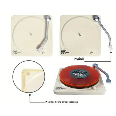 Posavasos vinilo 6 unidades con base blanca