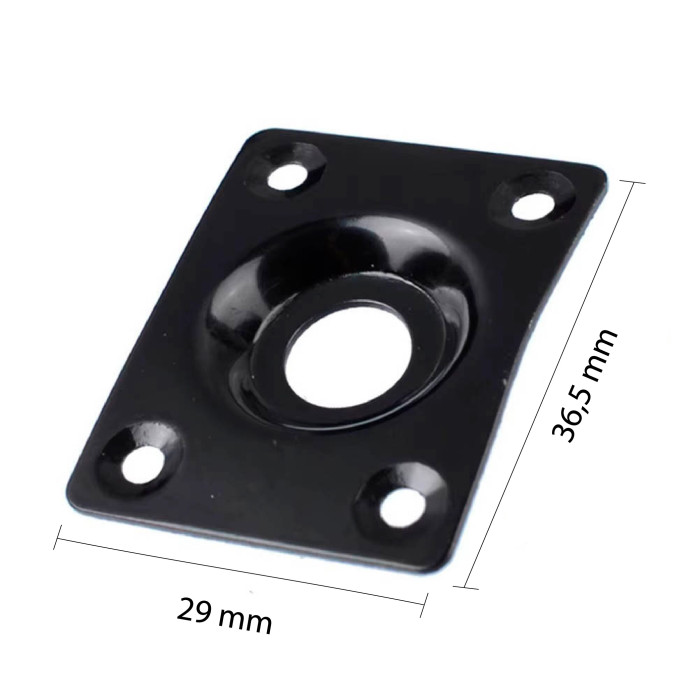 Porta Jack Rectangular Negro Musicparts