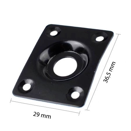 Porta Jack Rectangular Negro Musicparts