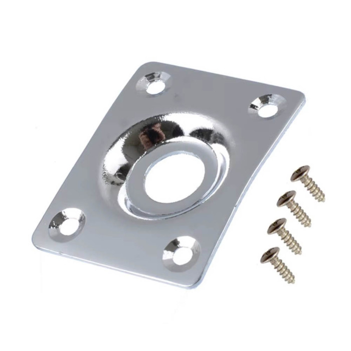 Porta Jack Recatangular Cromado Musicparts