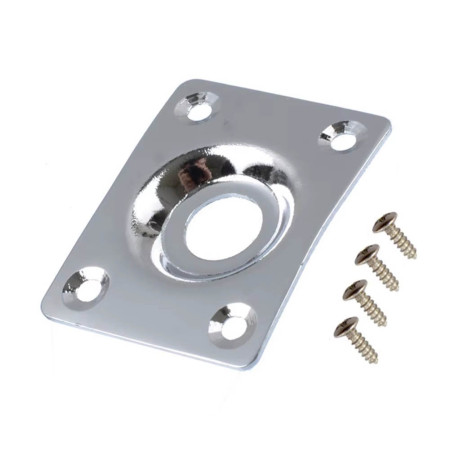 Porta Jack Recatangular Cromado Musicparts