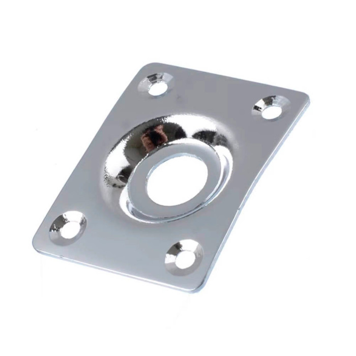 Porta Jack Recatangular Cromado Musicparts