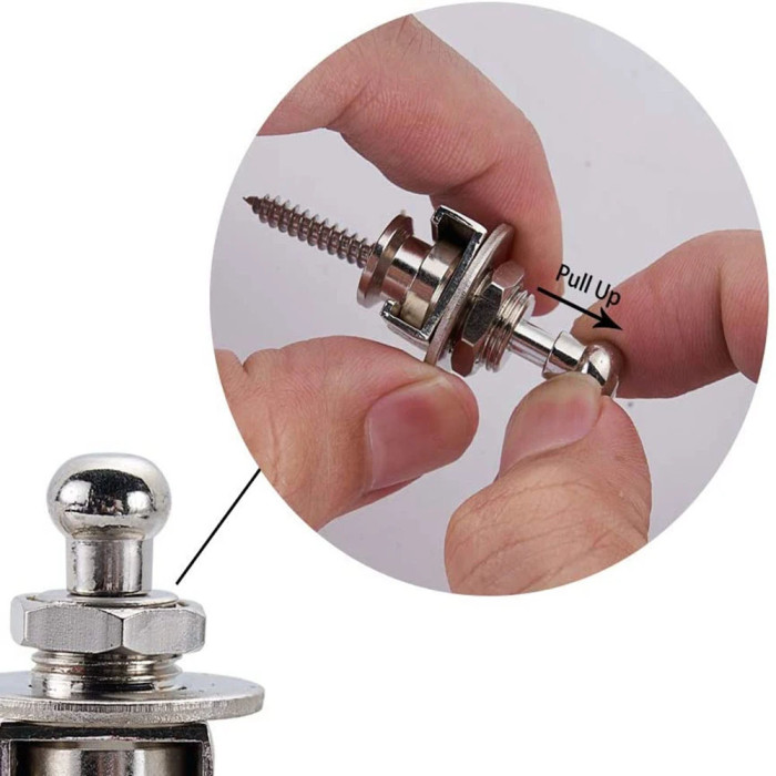 Par straplocks cromados STP1CR Musicparts