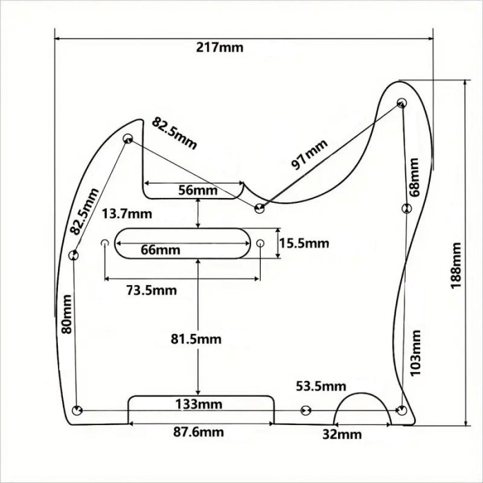 Pickguard telecaster 3ply Tortoiseshell Musicparts