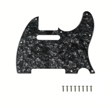 Pickguard telecaster 3ply Black Pearloid Musicparts