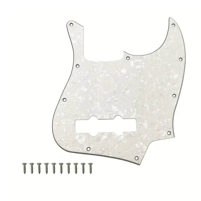 Pickguard jazz bass 3 ply White Pearloid Musicparts