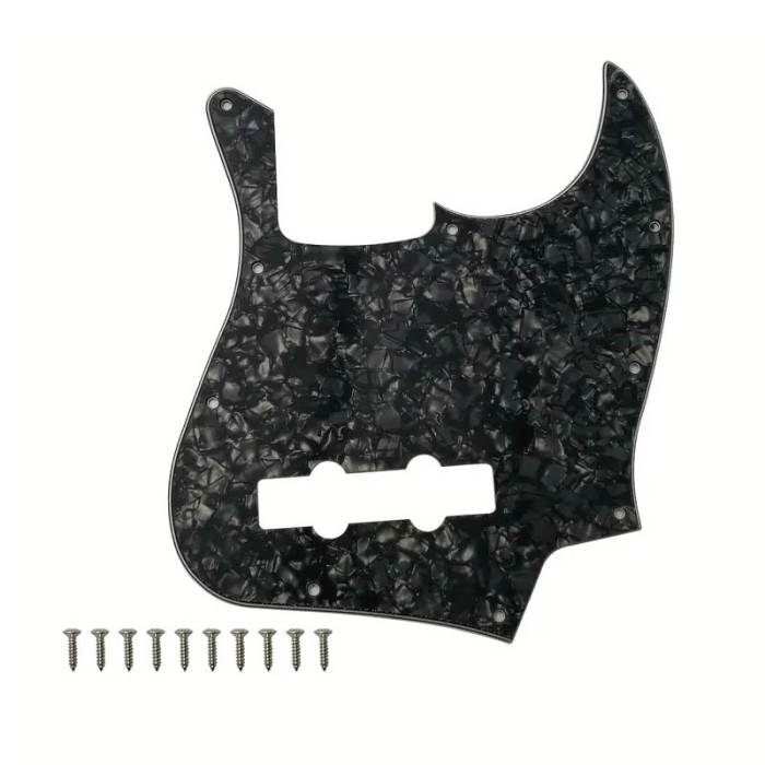 Pickguard jazz bass 3 ply Black Pearloid Musicparts