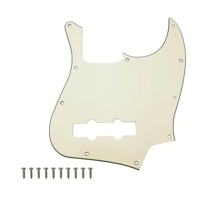 Pickguard jazz bass 3 ply Vintage White Musicparts