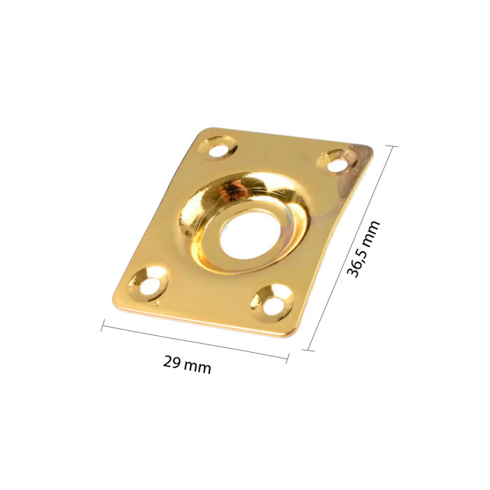 Porta jack recatangular dorado Musicparts