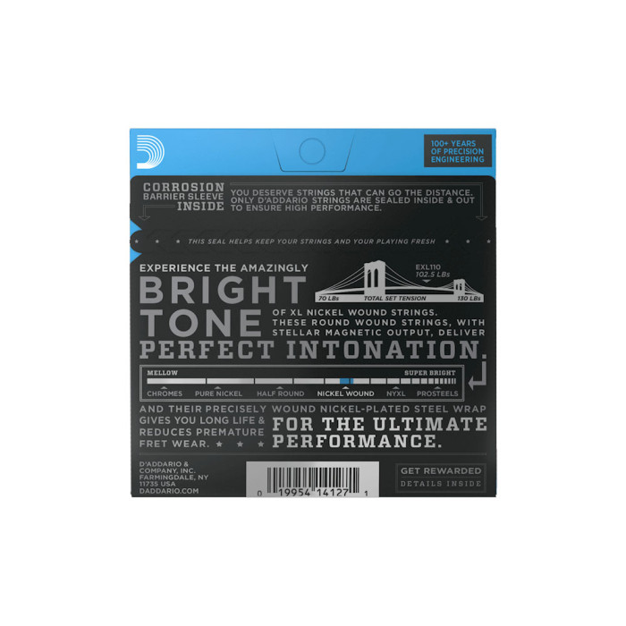 Set cuerdas guitarra electrica D´addario EXL110