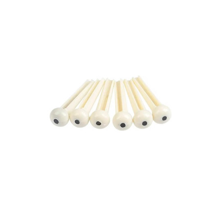 Set 6 pins puente guitarra blanco Musicparts