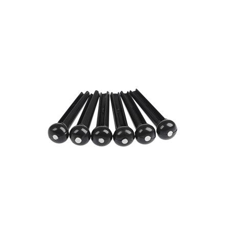 Set 6 pins puente guitarra negro Musicparts