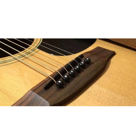 Set 6 pins puente guitarra negro Musicparts