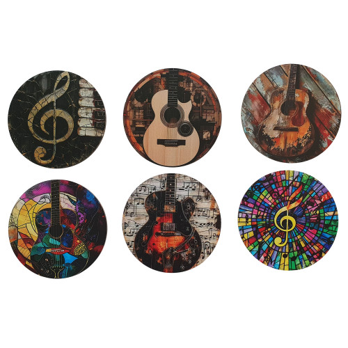 Pack 6 posavasos música diseño 2